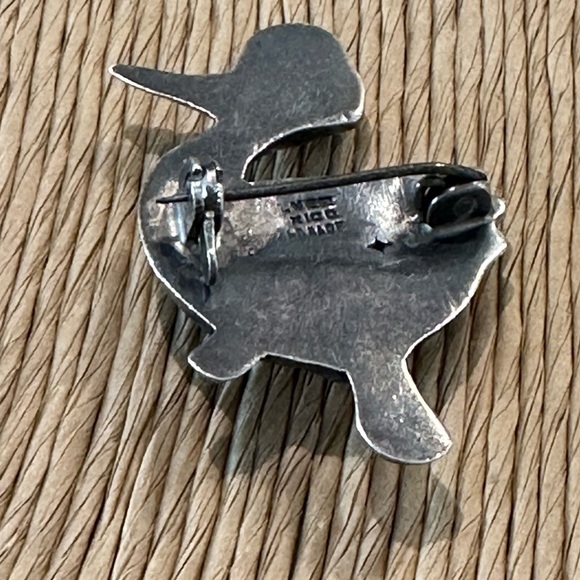 DUCK/BIRD brooch stamped “silver, made in Mexico, handmade” - Picture 4 of 9